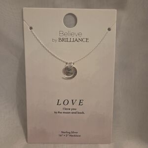 Sterling Silver "I Love You To The 🌙 And Back" 16" + 2" Necklace